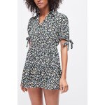 Robe fleurie noir et blanc