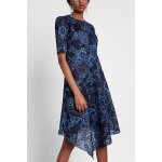Robe fluide noir et bleu électrique Robe fluide noir et bleu électrique