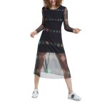 Robe fluide noir et vert Robe fluide noir et vert