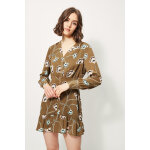 Robe kaki et écru Robe kaki et écru