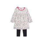 Robe et leggings blanc et anthracite chin