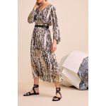 Robe longue blanc et noir - one step femme Robe longue blanc et noir - one step femme
