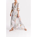 Robe longue blanc et rose