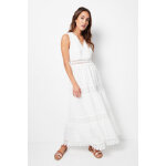 Robe longue en broderie anglaise