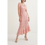 Robe longue cactus corail
