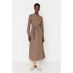 Robe longue ceinturée esprit chemise Robe longue ceinturée esprit chemise