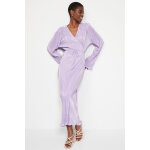 Robe longue effet pliss�