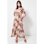 Robe longue imprimée avec ceinture Robe longue imprimée avec ceinture