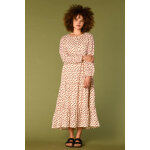 Robe longue laila beige et gris