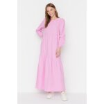 Robe longue mauve