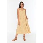 Robe longue motifs vichy