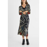 Robe longue noir et blanc