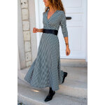 Robe longue noir et �cru