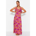 Robe longue orange