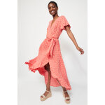 Robe longue portefeuille  volants