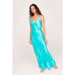Robe longue turquoise