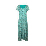 Robe longue turquoise