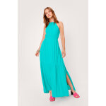Robe longue turquoise