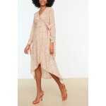 Robe mi - longue portefeuille fleurie