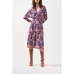 Robe midi cherry rose et violet