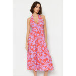 Robe midi corail et mauve Robe midi corail et mauve