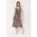 Robe midi jaune clair et noir