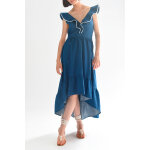 Robe midi en jean bleu