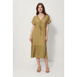 Robe midi kaki