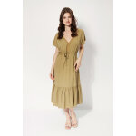 Robe midi kaki