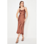 Robe midi marron