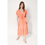 Robe midi saumon