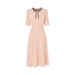 Robe midi en soie carey rose ple