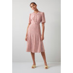 Robe midi en soie montana rose