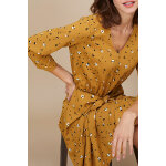 Robe nou�e moutarde et noir - i. code