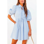Robe patineuse bleu ciel