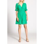 Robe patineuse en broderie anglaise vert fonc