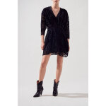 Robe patineuse en dentelle catrina noir