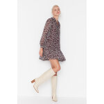 Robe patineuse à manches en voile Robe patineuse à manches en voile