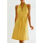 Robe patineuse moutarde