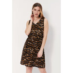 Robe patineuse noir et camel