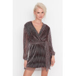 Robe patineuse  rayures mtallises