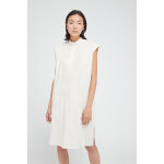 Robe avec plastron brod� ecru