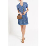 Robe pliss�e bleu et blanc - i. code