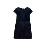 Robe plisse en velours bleu nuit - okabi