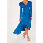 Robe portefeuille bleu cobalt