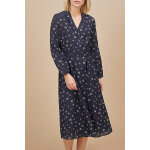 Robe portefeuille bleu marine et blanc - i. code