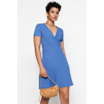 Robe portefeuille indigo