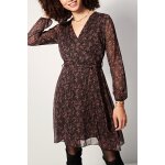 Robe portefeuille  manches en voile