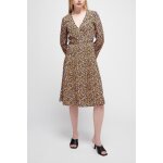 Robe portefeuille noir et orange