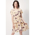 Robe portefeuille nude et violet